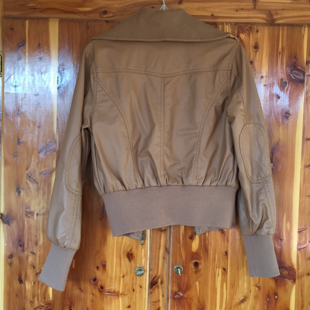 Tan Leather Jacket - Picture 5 of 6